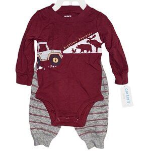Carters Baby 2-Piece Nighttime Explorer Bodysuit & Striped Pants Set 9M